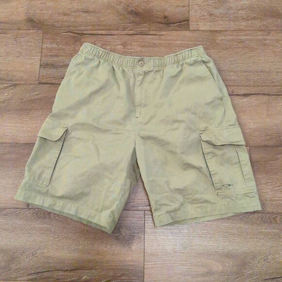 VTG OP Sport Men 32x9 Cargo Shorts Elastic Waist Drawstring Hiking Spellout Y2K - Picture 1 of 8
